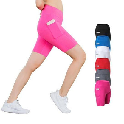 All Seasons Yoga Shorts Stretchable With Phone Pocket - Busy Bee Bazaar