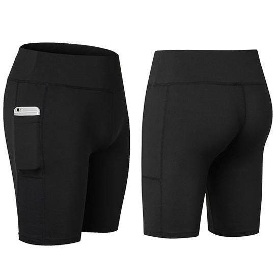 All Seasons Yoga Shorts Stretchable With Phone Pocket - Busy Bee Bazaar