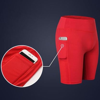 All Seasons Yoga Shorts Stretchable With Phone Pocket - Busy Bee Bazaar