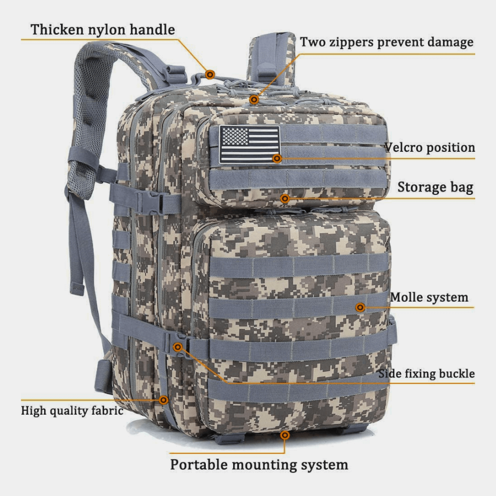 Tactical 45L Molle Rucksack Backpack - Busy Bee Bazaar