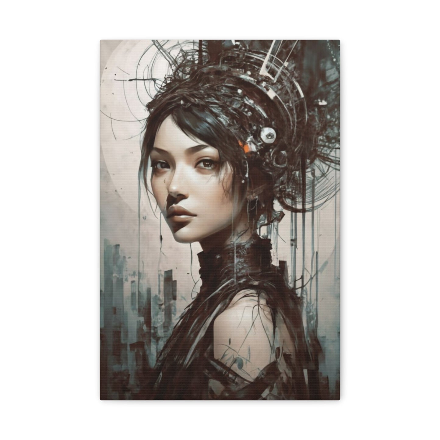 Beautiful Asian Woman canvas wrap - Busy Bee Bazaar