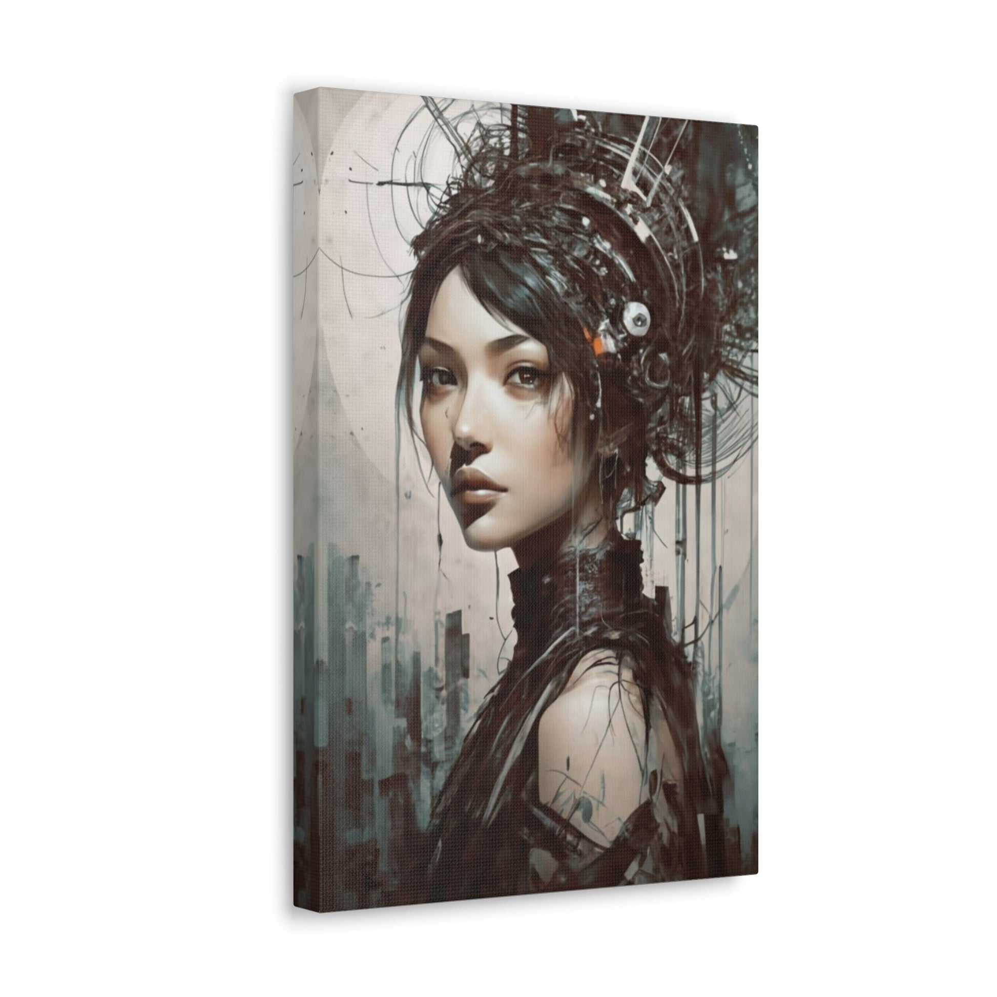 Beautiful Asian Woman canvas wrap - Busy Bee Bazaar