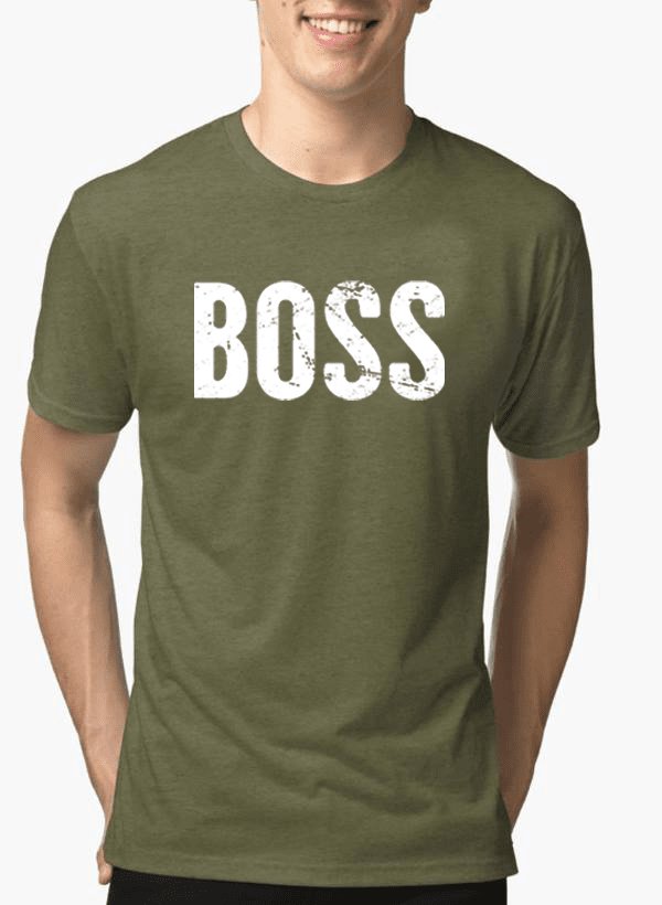 Boss Half Sleeves Melange T-shirt - Busy Bee Bazaar