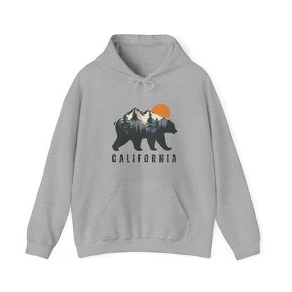 California Bear in the Mountains hoodie - Busy Bee Bazaar