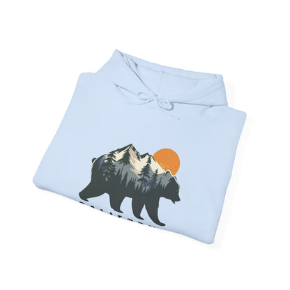 California Bear in the Mountains hoodie - Busy Bee Bazaar