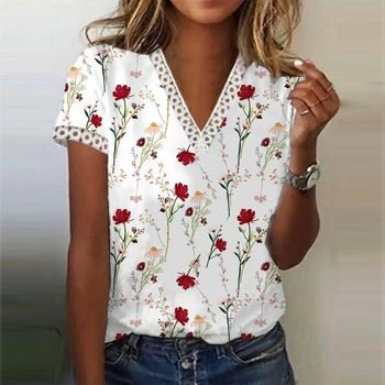 Casual Loose Short Sleeves T-Shirts Women Fashion Elegant Tops - Busy Bee Bazaar