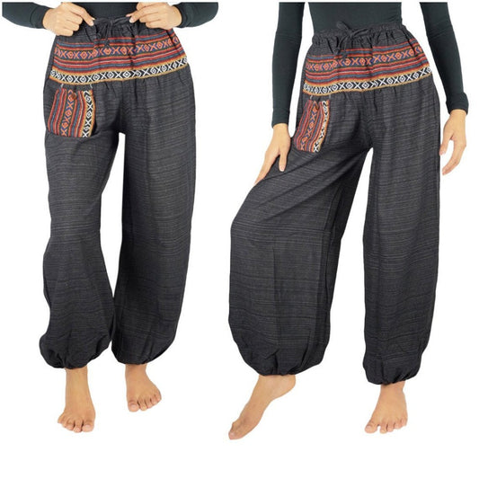 Cotton Women Tribal Boho Pants Hippie Pants - Busy Bee Bazaar