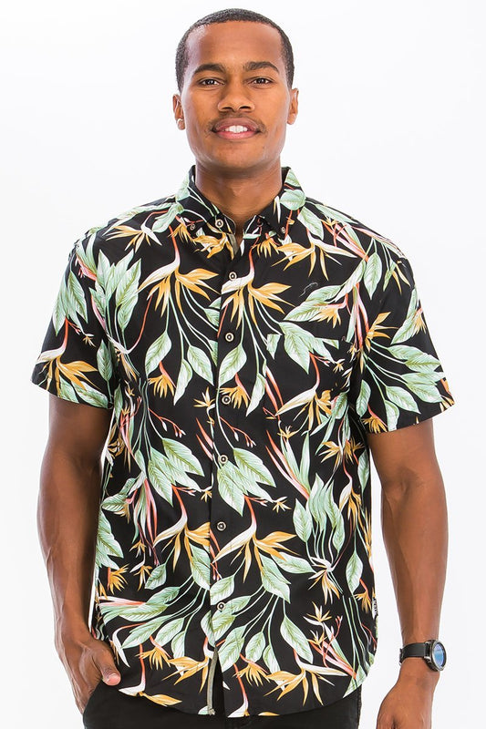 HAWAIIAN BUTTON DOWN SHIRT - Busy Bee Bazaar