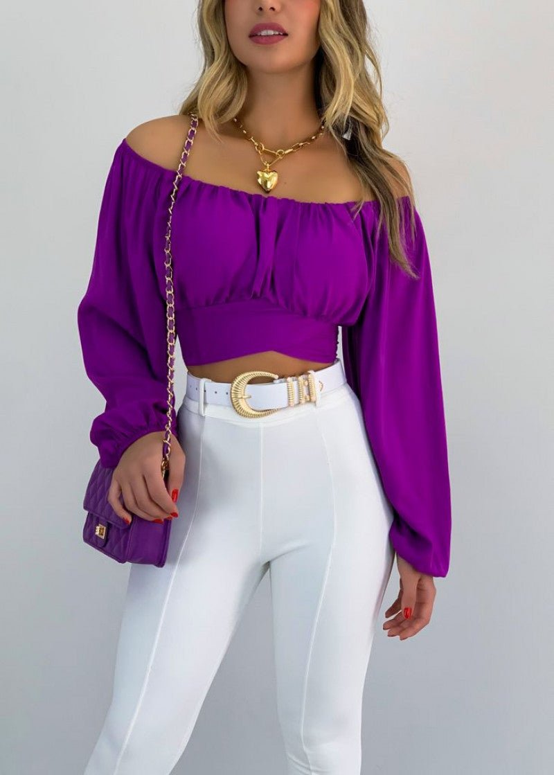 Lantern Sleeve Sexy Lace-up Sleeve Shirt - Busy Bee Bazaar