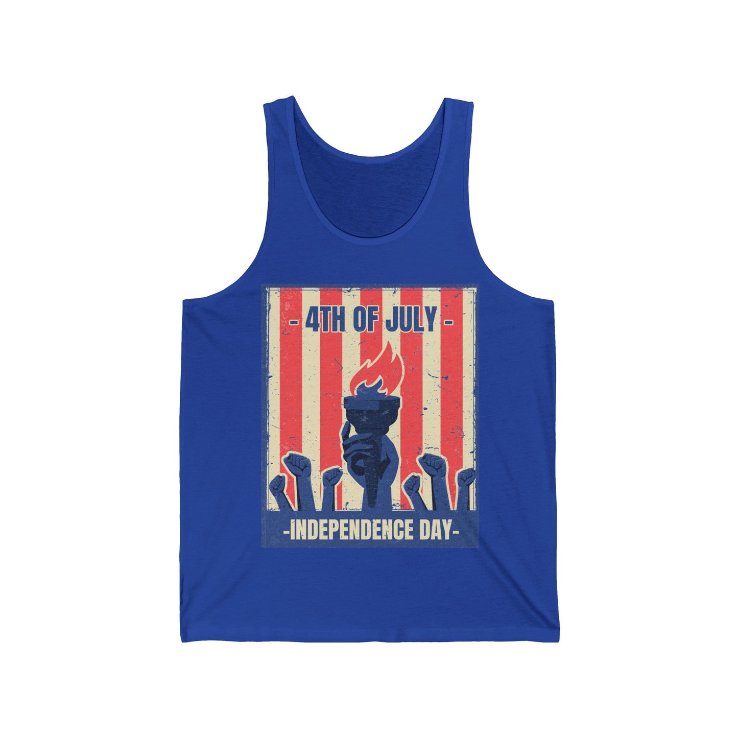 Liberty Torch 4th of July Unisex Jersey Tank - Busy Bee Bazaar