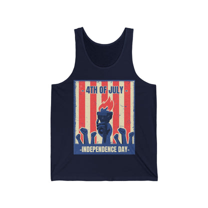 Liberty Torch 4th of July Unisex Jersey Tank - Busy Bee Bazaar