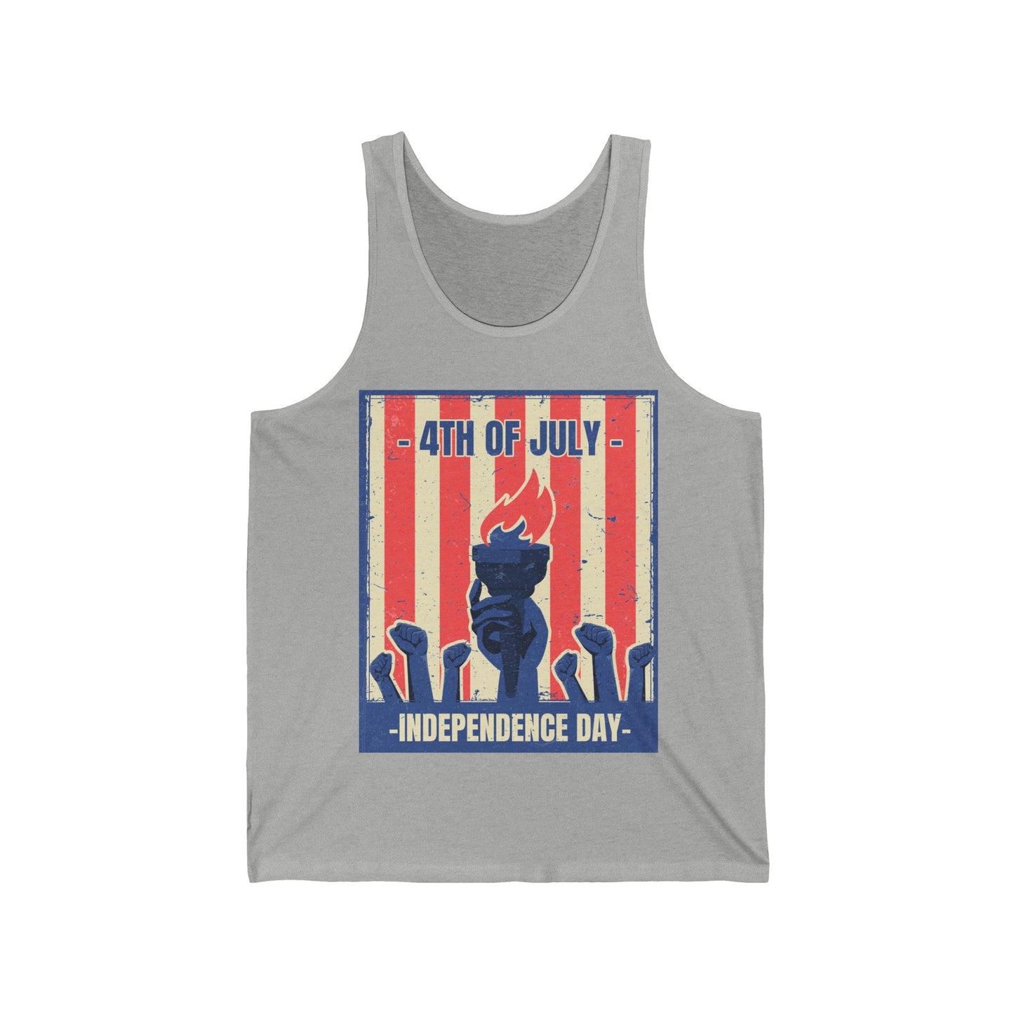 Liberty Torch 4th of July Unisex Jersey Tank - Busy Bee Bazaar