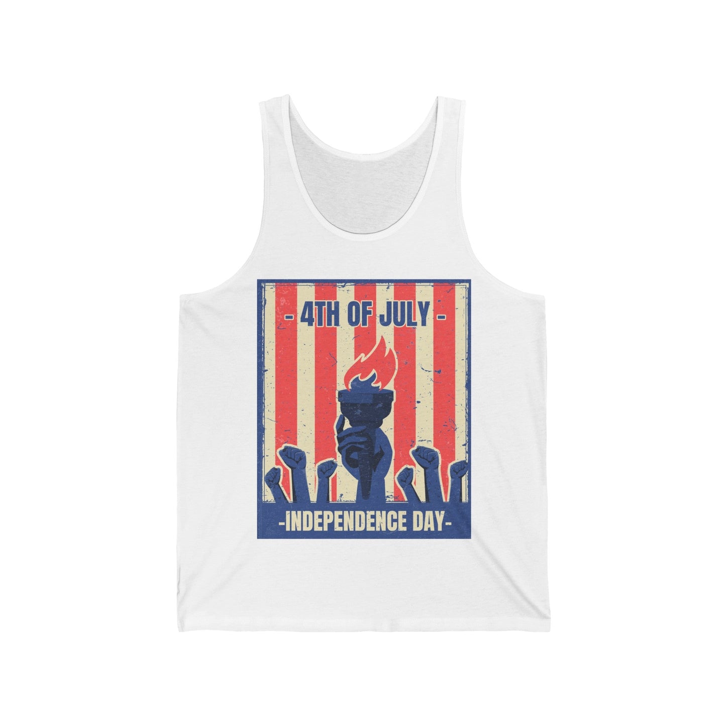 Liberty Torch 4th of July Unisex Jersey Tank - Busy Bee Bazaar