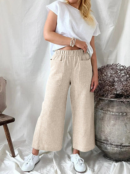 Loose Fashion Casual Straight Leg Pants for Women - Busy Bee Bazaar