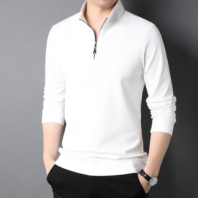 Mens Casual Stand Collar Long Sleeve Top - Busy Bee Bazaar