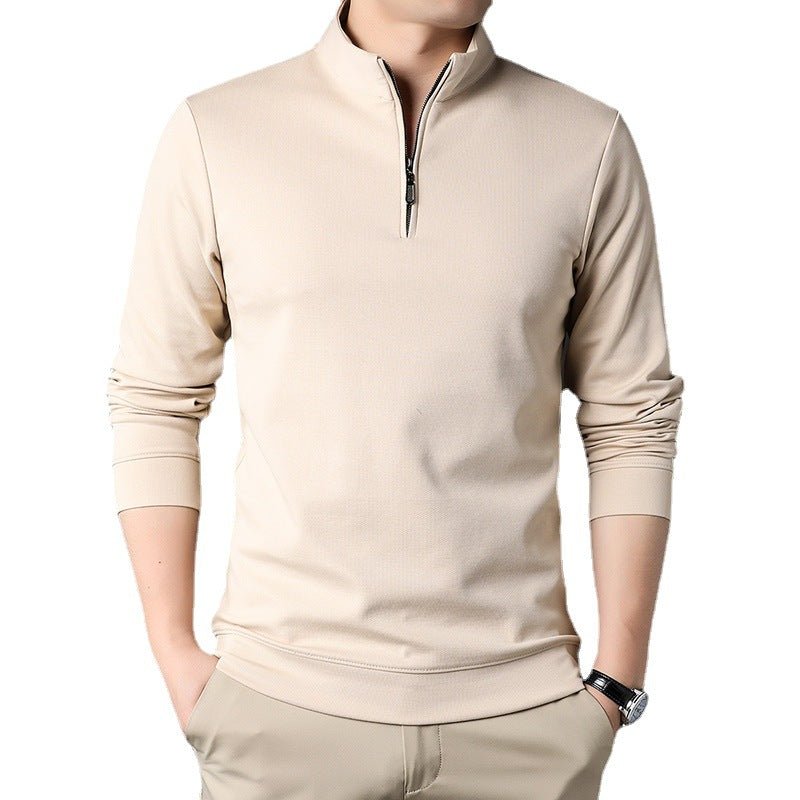 Mens Casual Stand Collar Long Sleeve Top - Busy Bee Bazaar