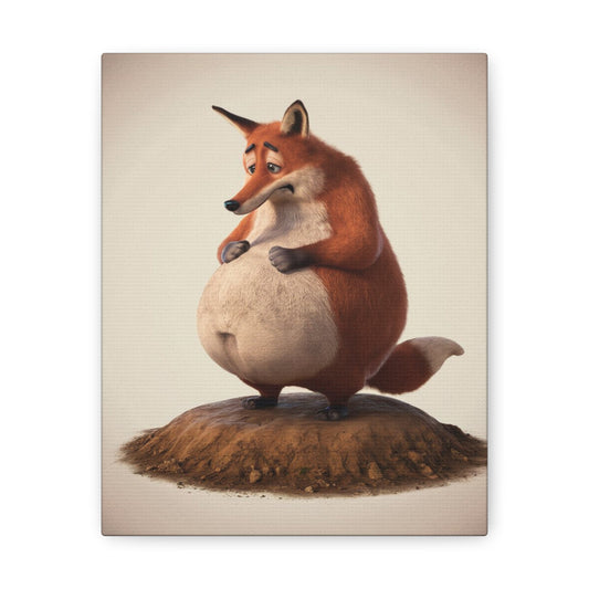 Sad Fat Fox Canvas Gallery Wraps - Busy Bee Bazaar