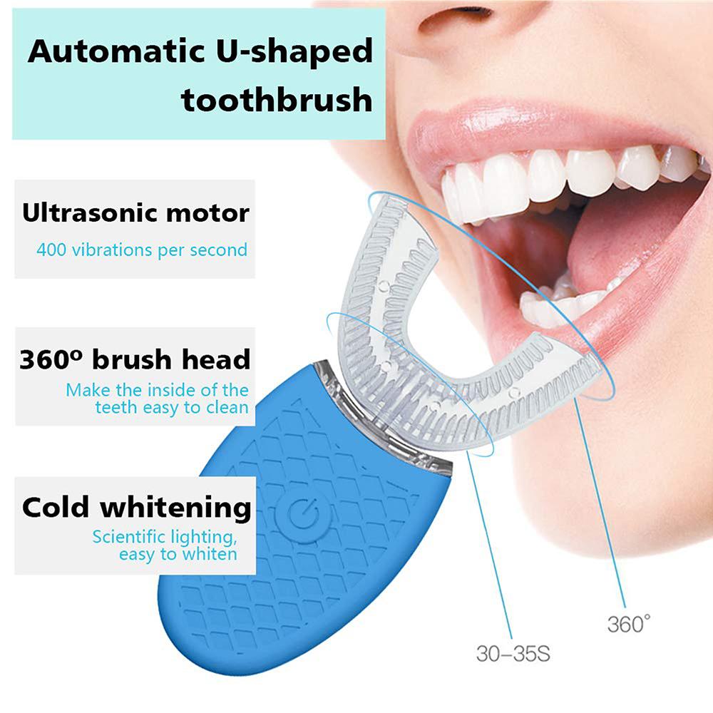 Silicone Electric Toothbrush 360° for Aldult Smart Automatic Whitening - Busy Bee Bazaar