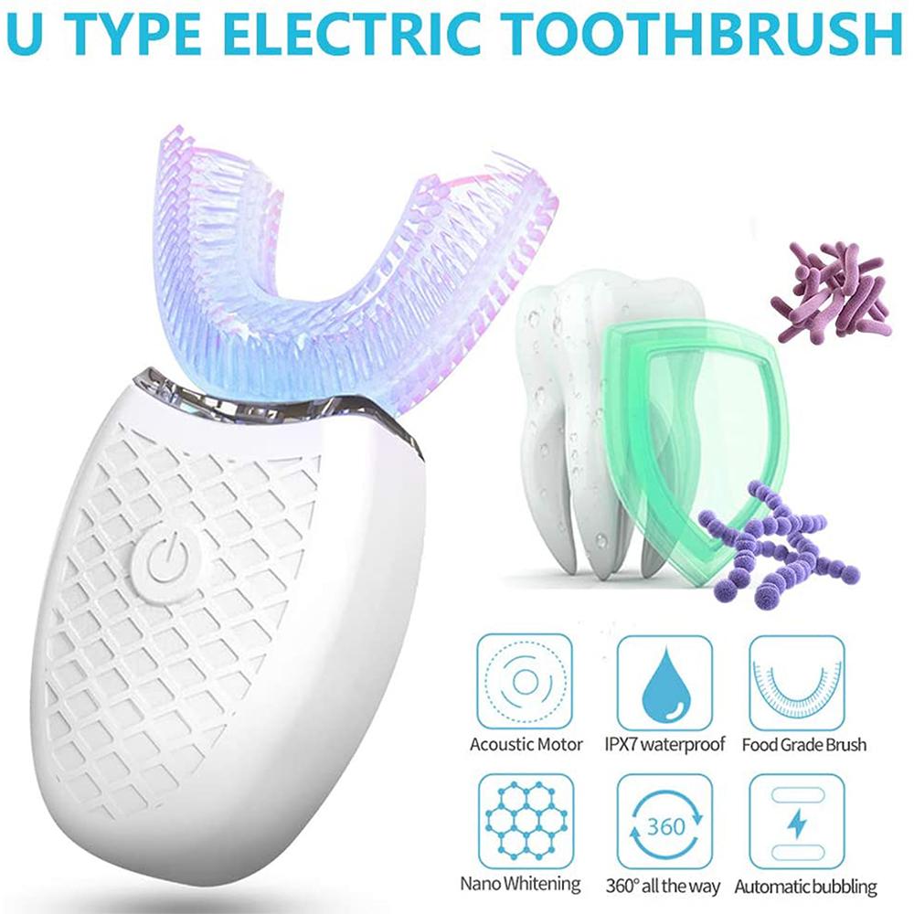 Silicone Electric Toothbrush 360° for Aldult Smart Automatic Whitening - Busy Bee Bazaar