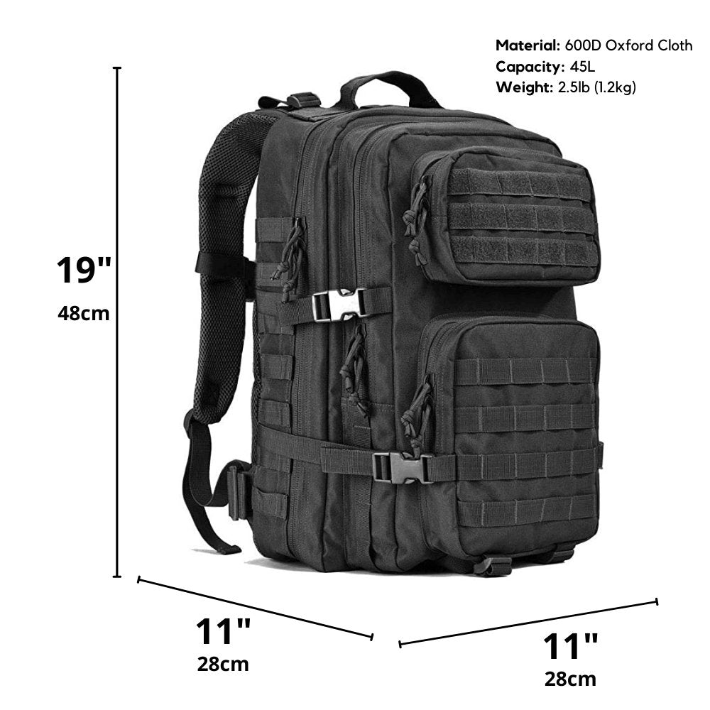 Tactical 45L Molle Rucksack Backpack - Busy Bee Bazaar