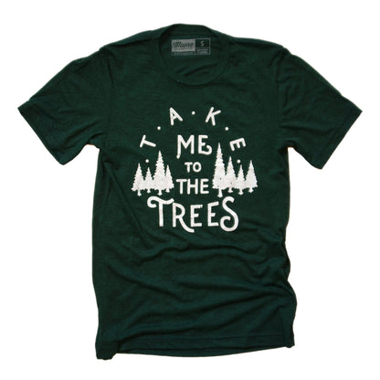 The Trees Tee-Emerald Triblend - Busy Bee Bazaar