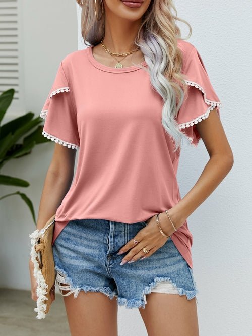 Tulip Sleeve Tassel T-Shirt for Women - Busy Bee Bazaar