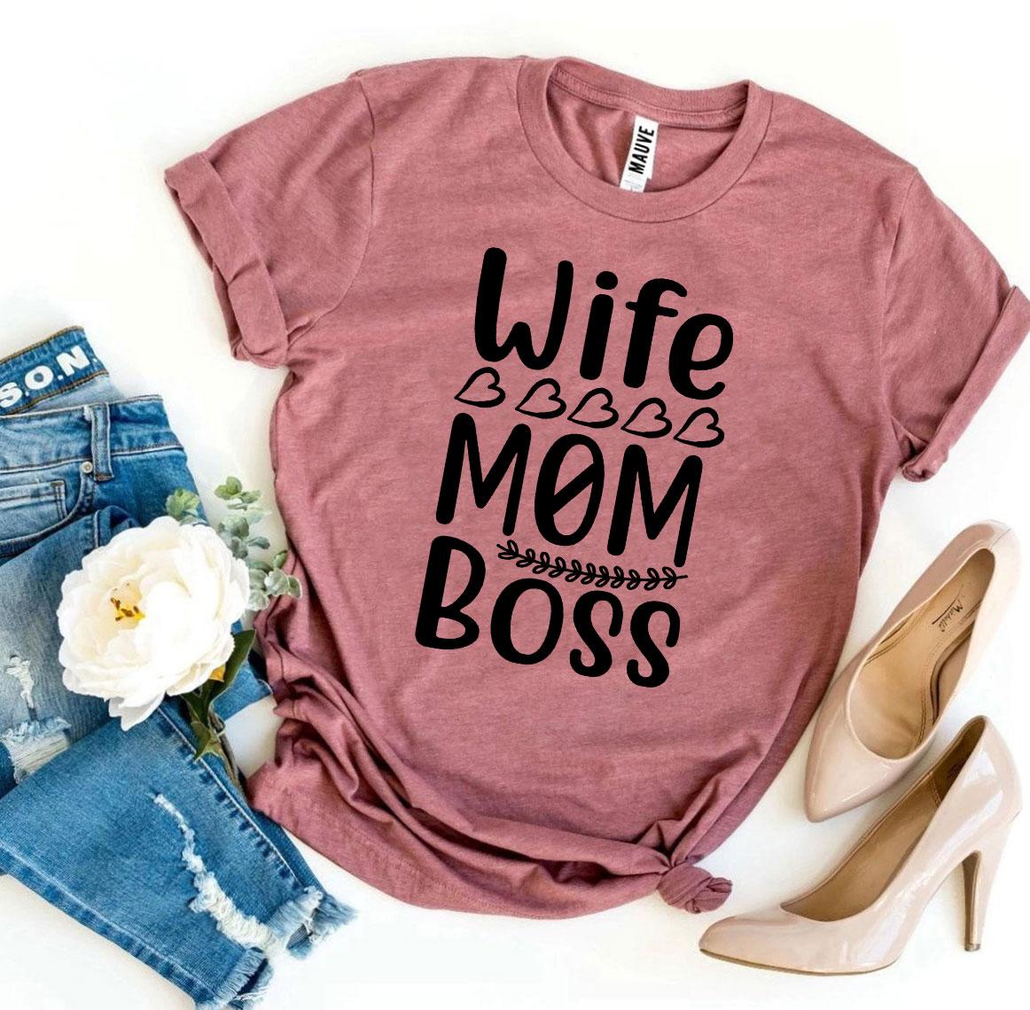 Wife Mom Boss T-shirt - Busy Bee Bazaar