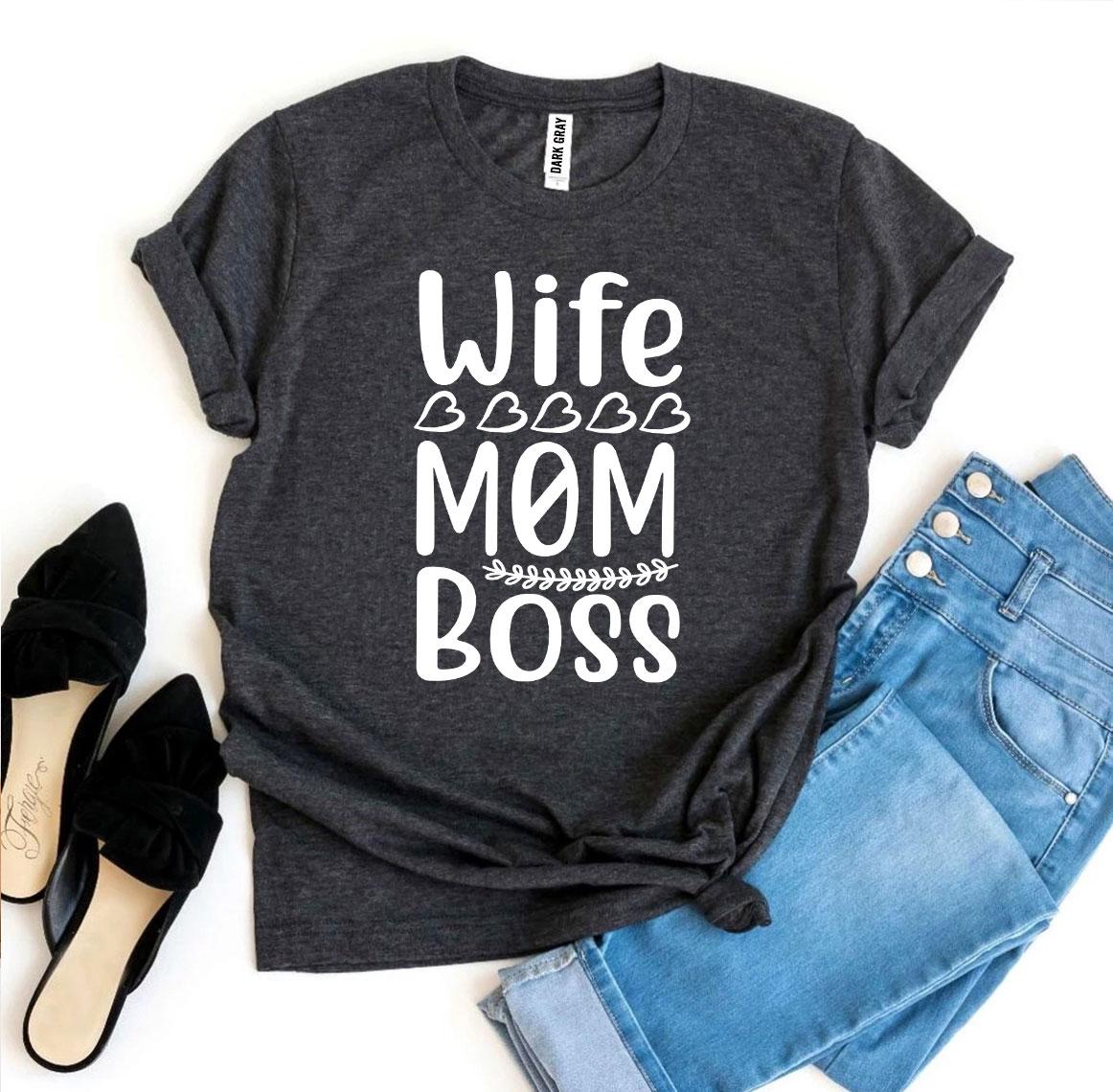 Wife Mom Boss T-shirt - Busy Bee Bazaar