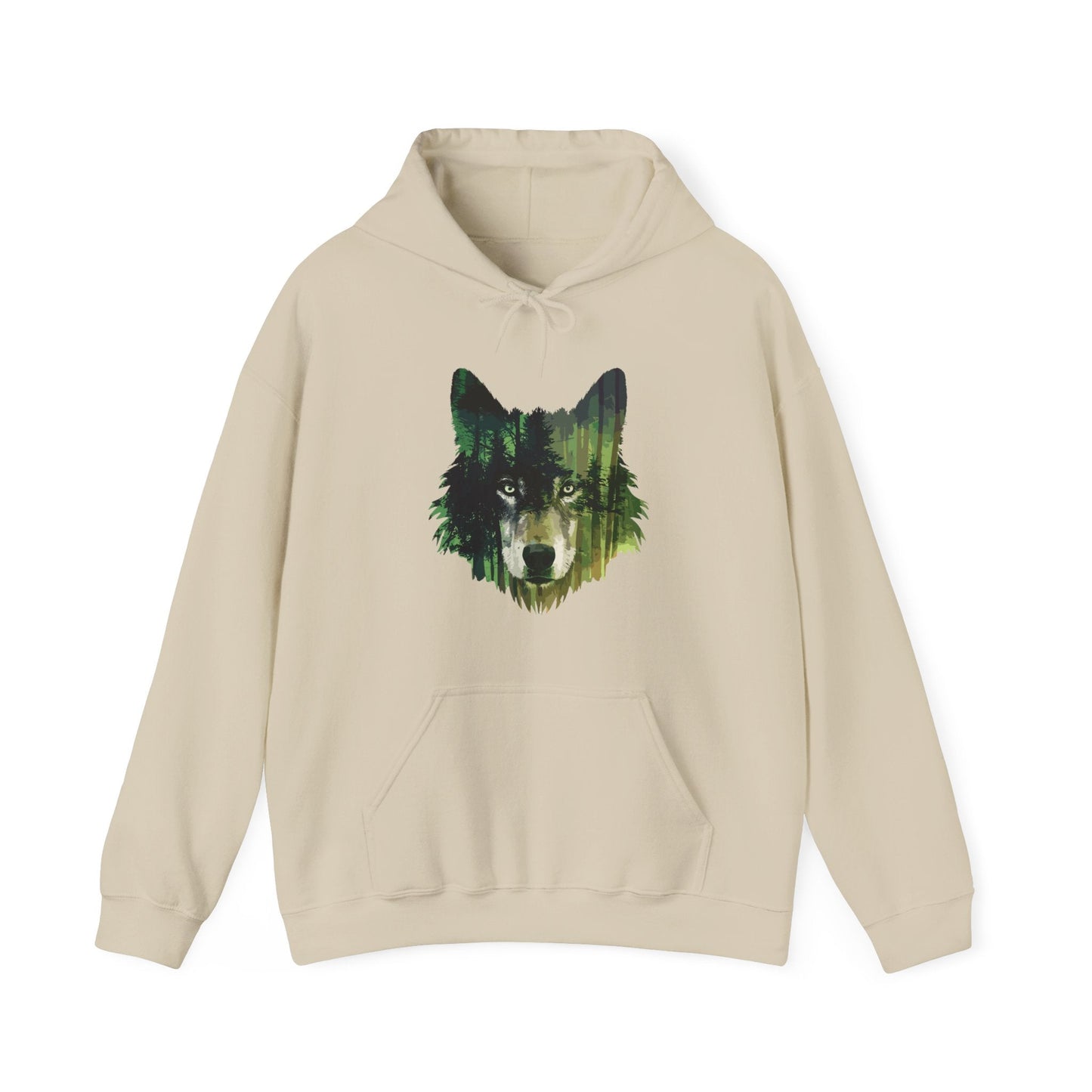 Wolf in the Forest Hoodie - Busy Bee Bazaar