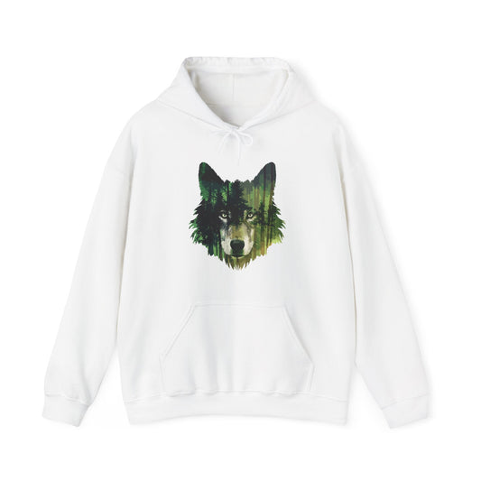 Wolf in the Forest Hoodie - Busy Bee Bazaar