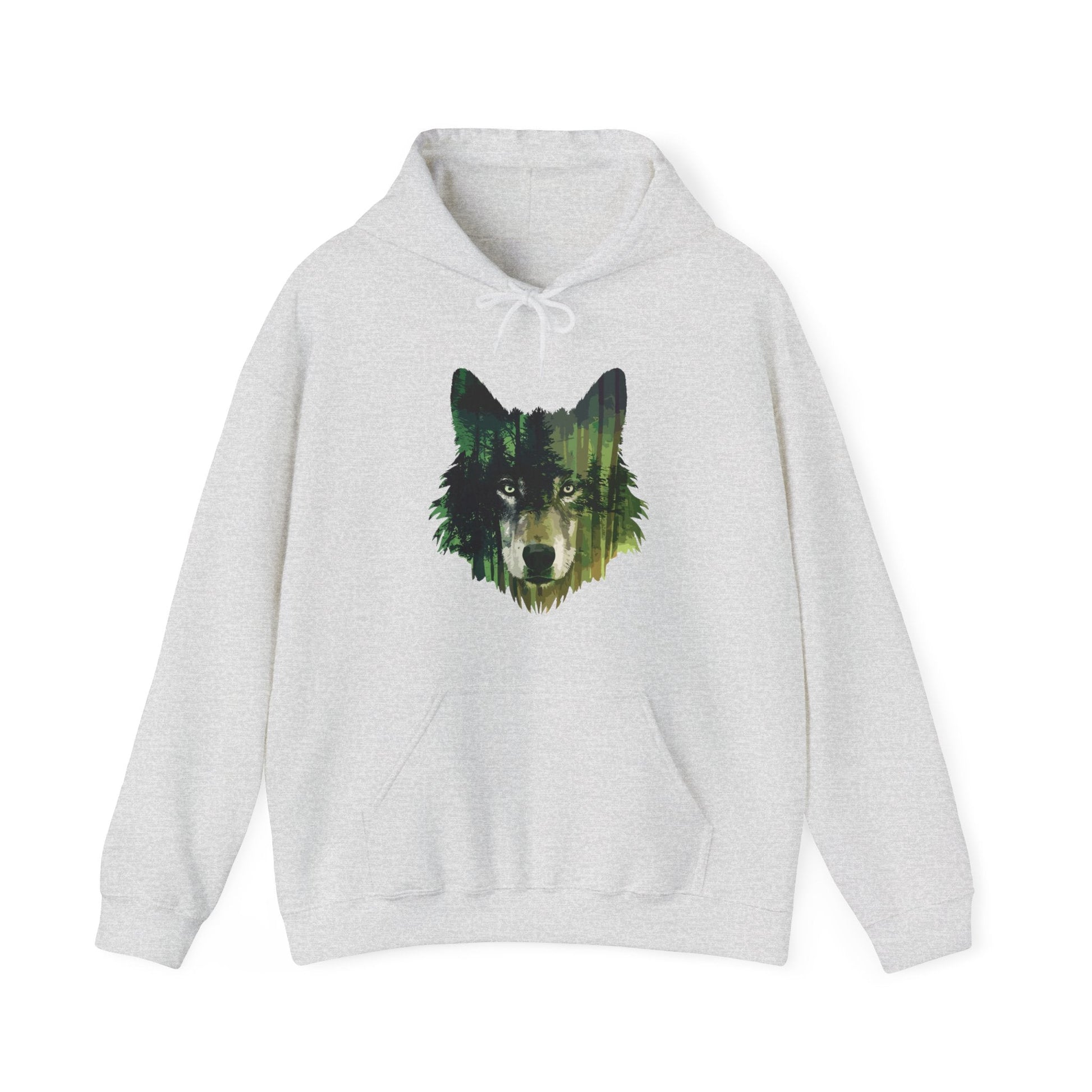 Wolf in the Forest Hoodie - Busy Bee Bazaar