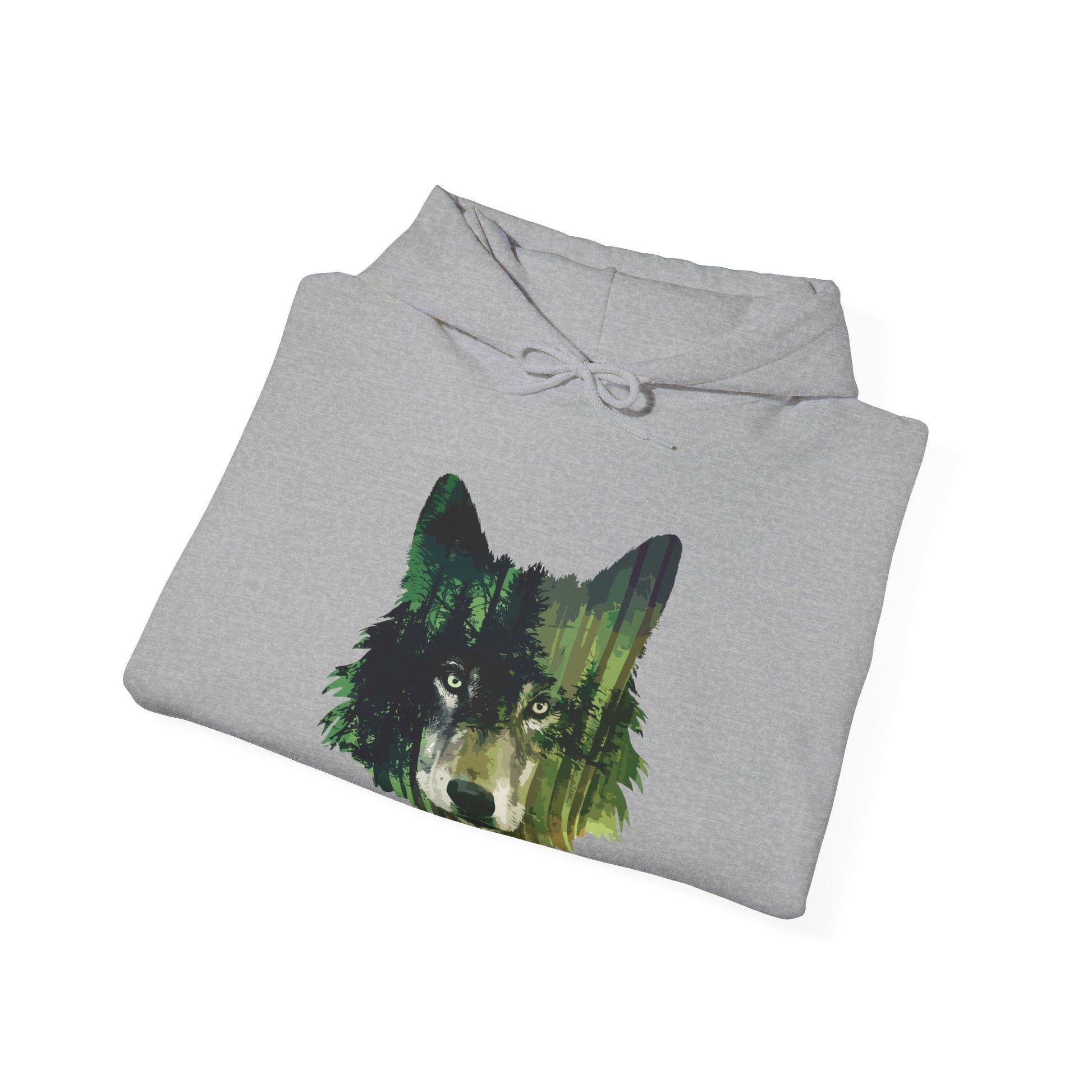 Wolf in the Forest Hoodie - Busy Bee Bazaar