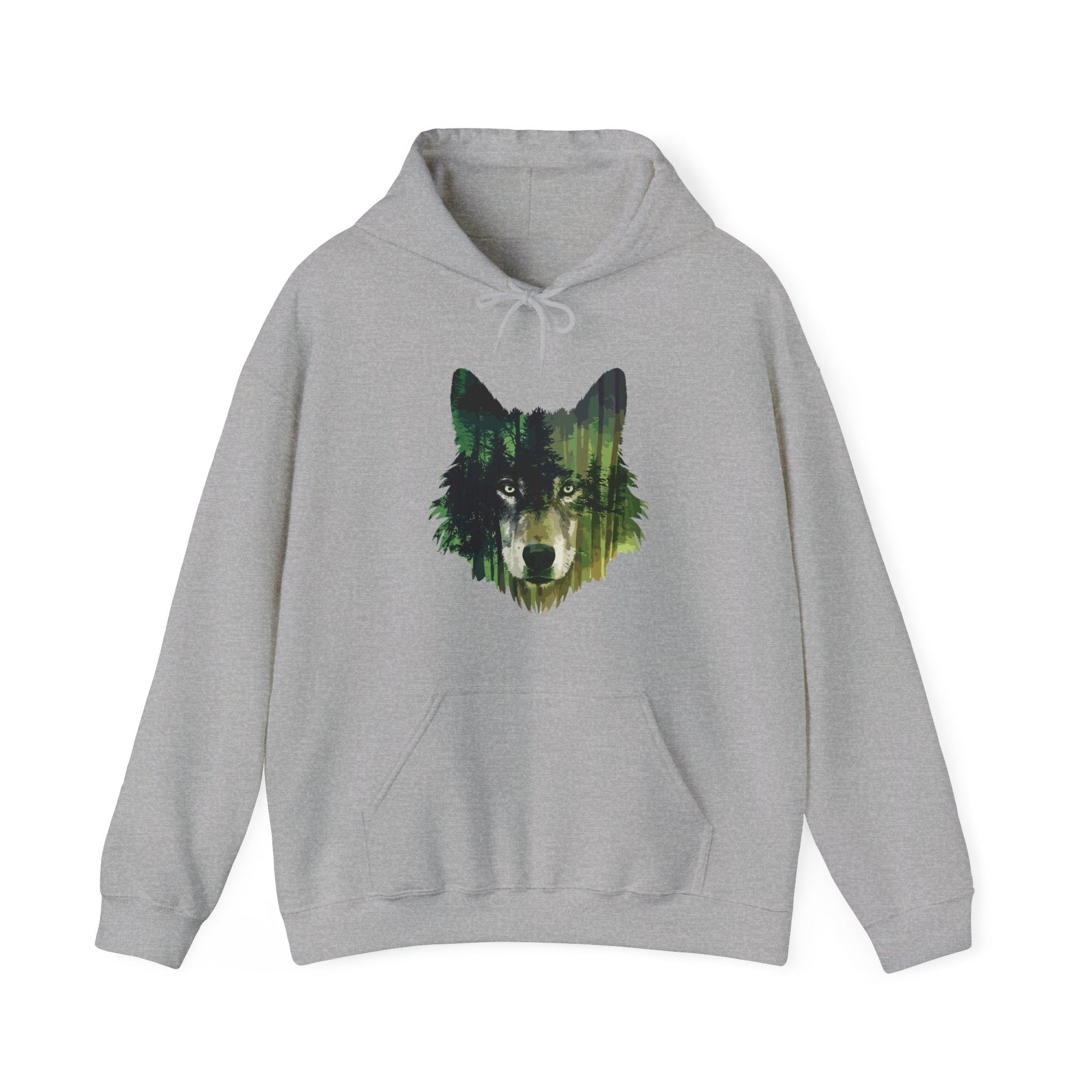 Wolf in the Forest Hoodie - Busy Bee Bazaar