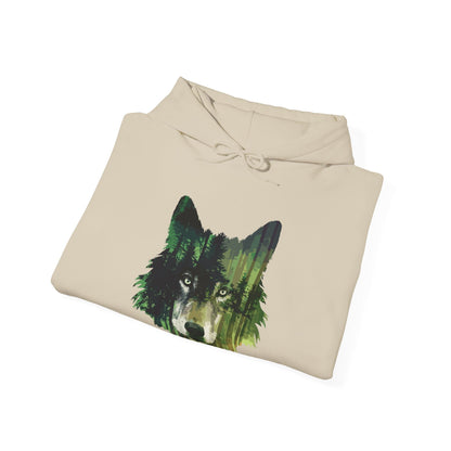 Wolf in the Forest Hoodie - Busy Bee Bazaar