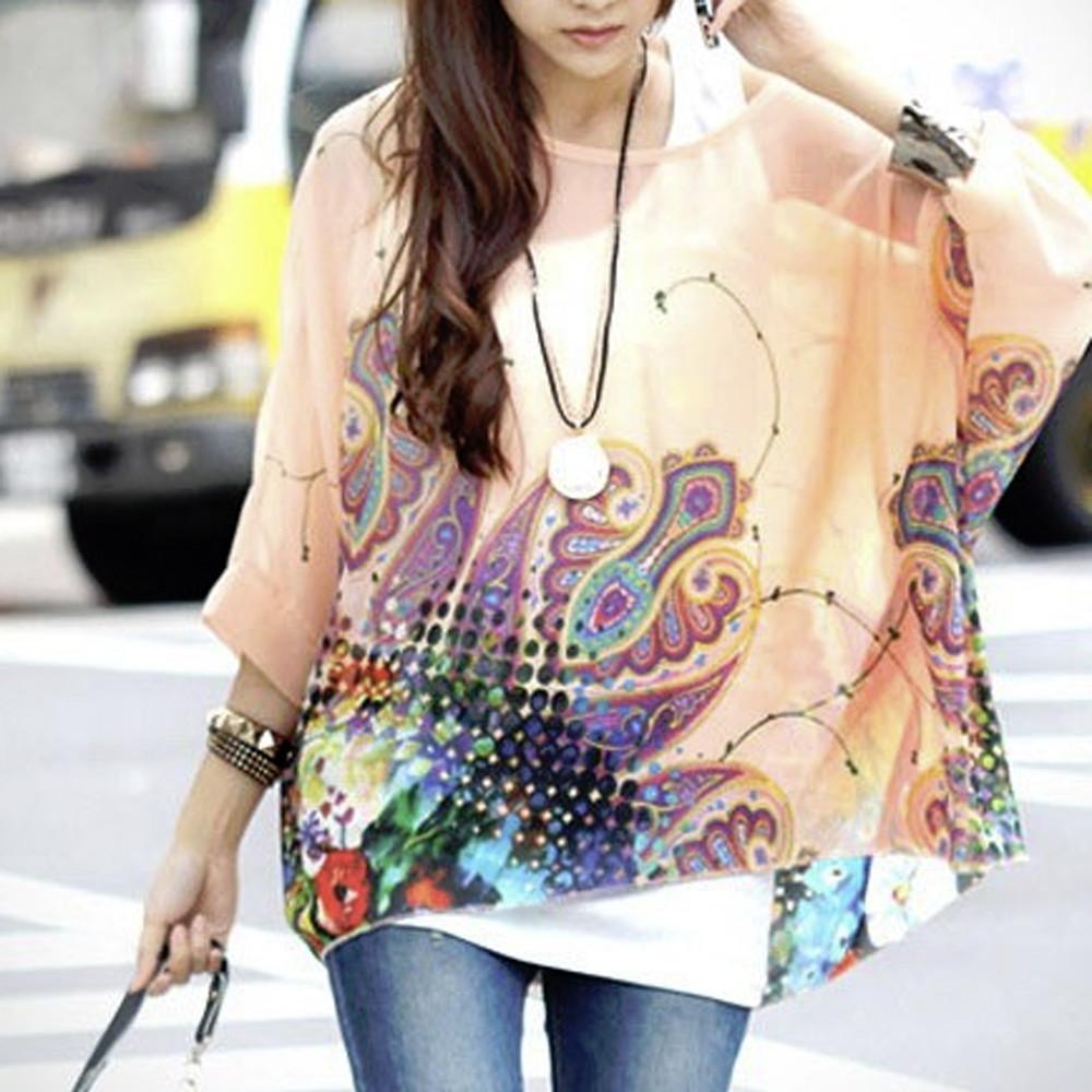 Womens Paisley Print Chiffon Top - Busy Bee Bazaar