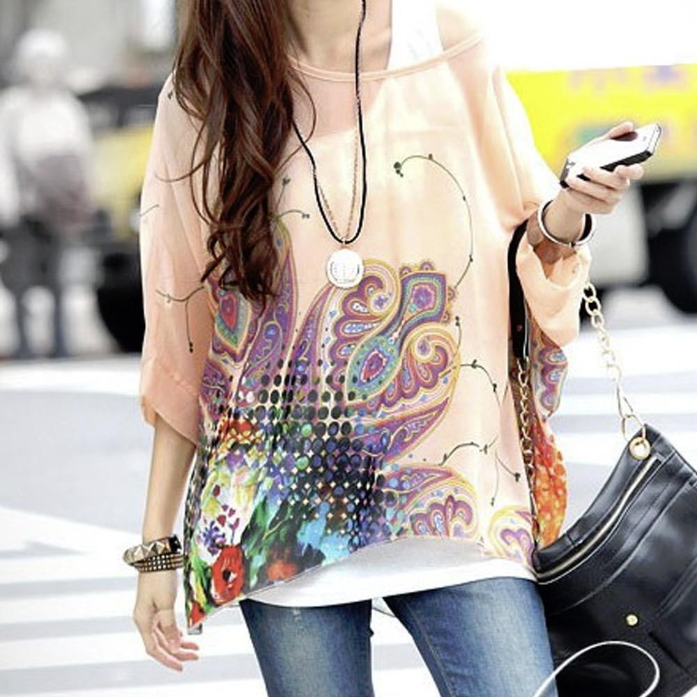 Womens Paisley Print Chiffon Top - Busy Bee Bazaar